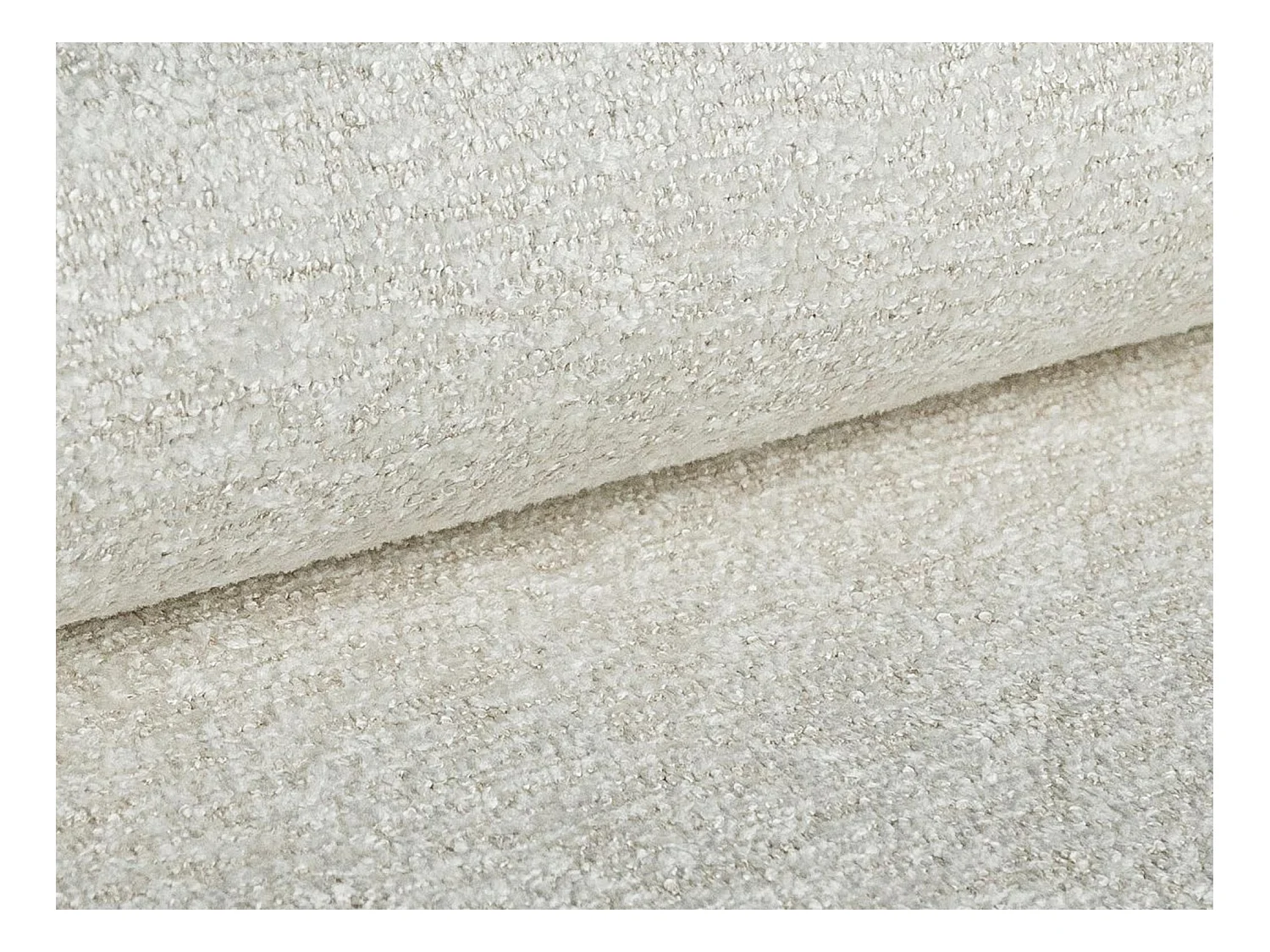 Canapé 3 places en tissu chenille - beige clair - AKALA