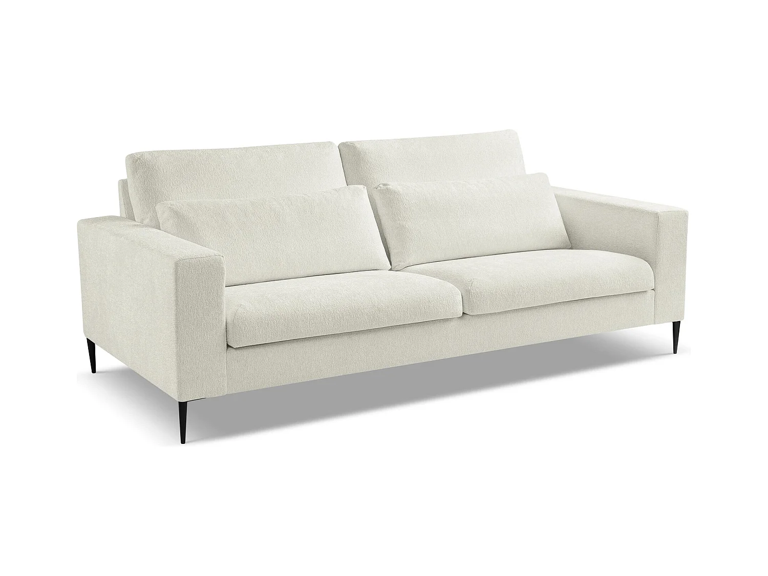 3-Sitzer Sofa - Chenille - Hell Beige - AKALA