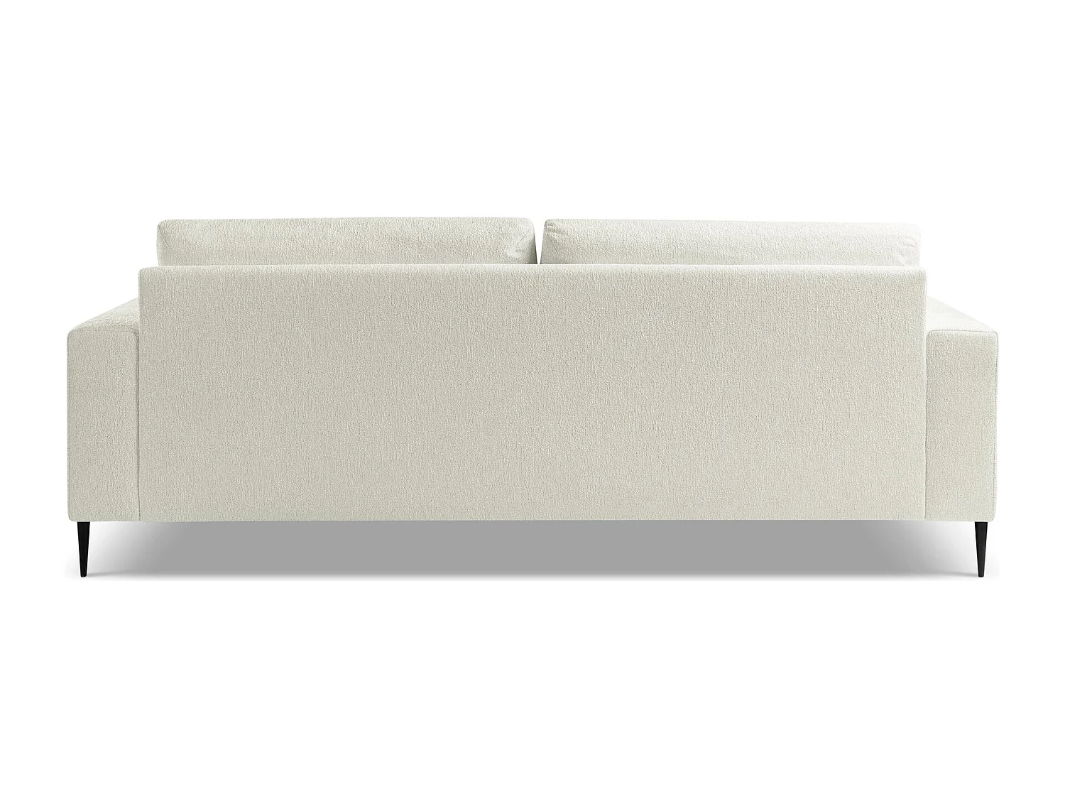 Canapé 3 places en tissu chenille - beige clair - AKALA