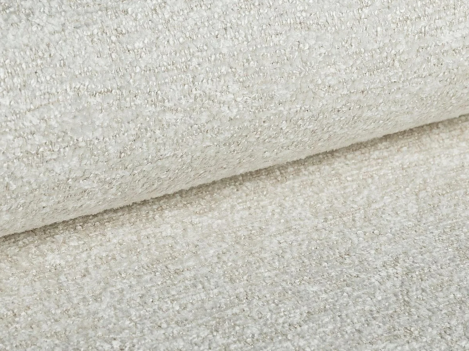 Canapé 3 places en tissu chenille - beige clair - AKALA