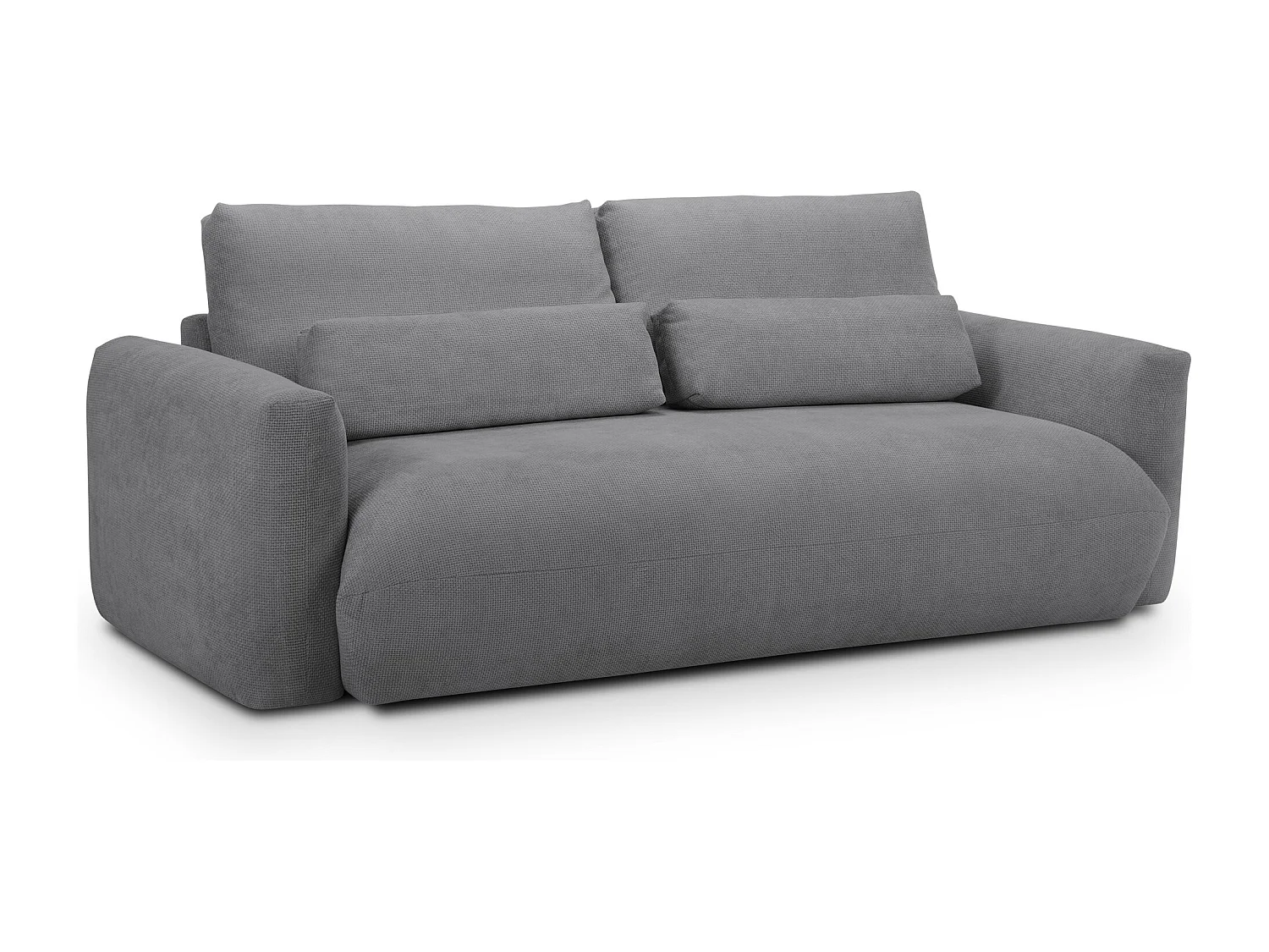 Canapé 3 places en tissu chenille - gris - MIKI