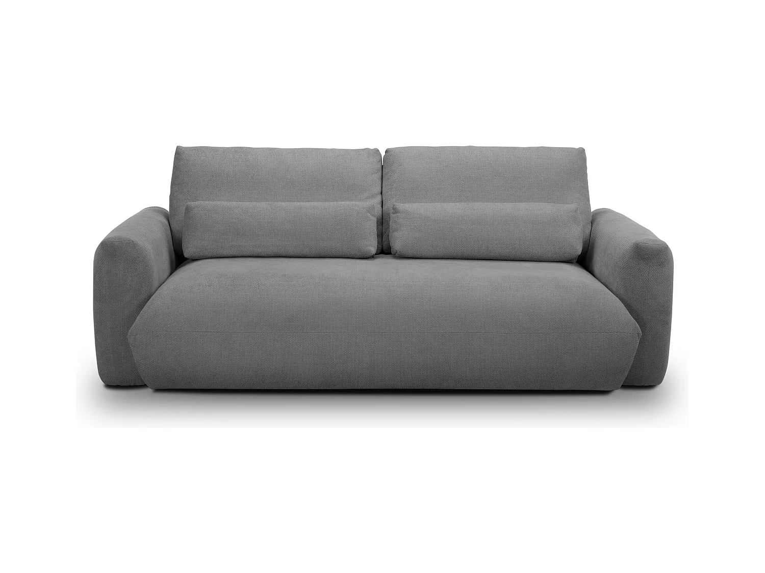 Canapé 3 places en tissu chenille - gris - MIKI