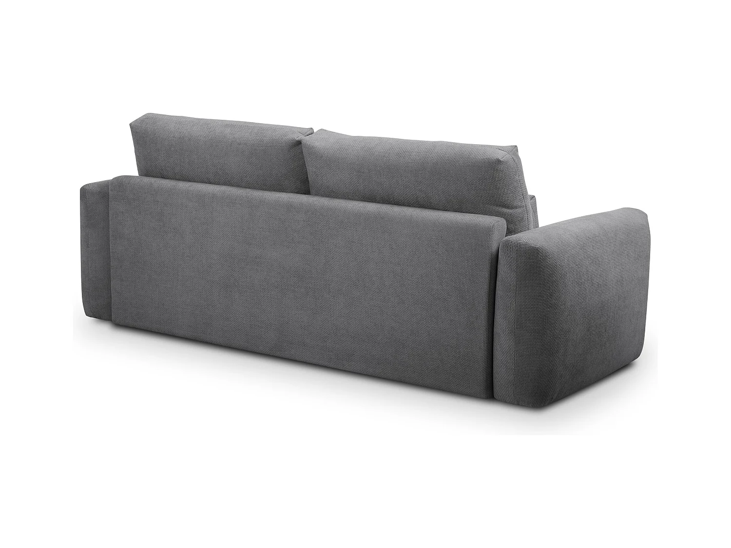 Canapé 3 places en tissu chenille - gris - MIKI