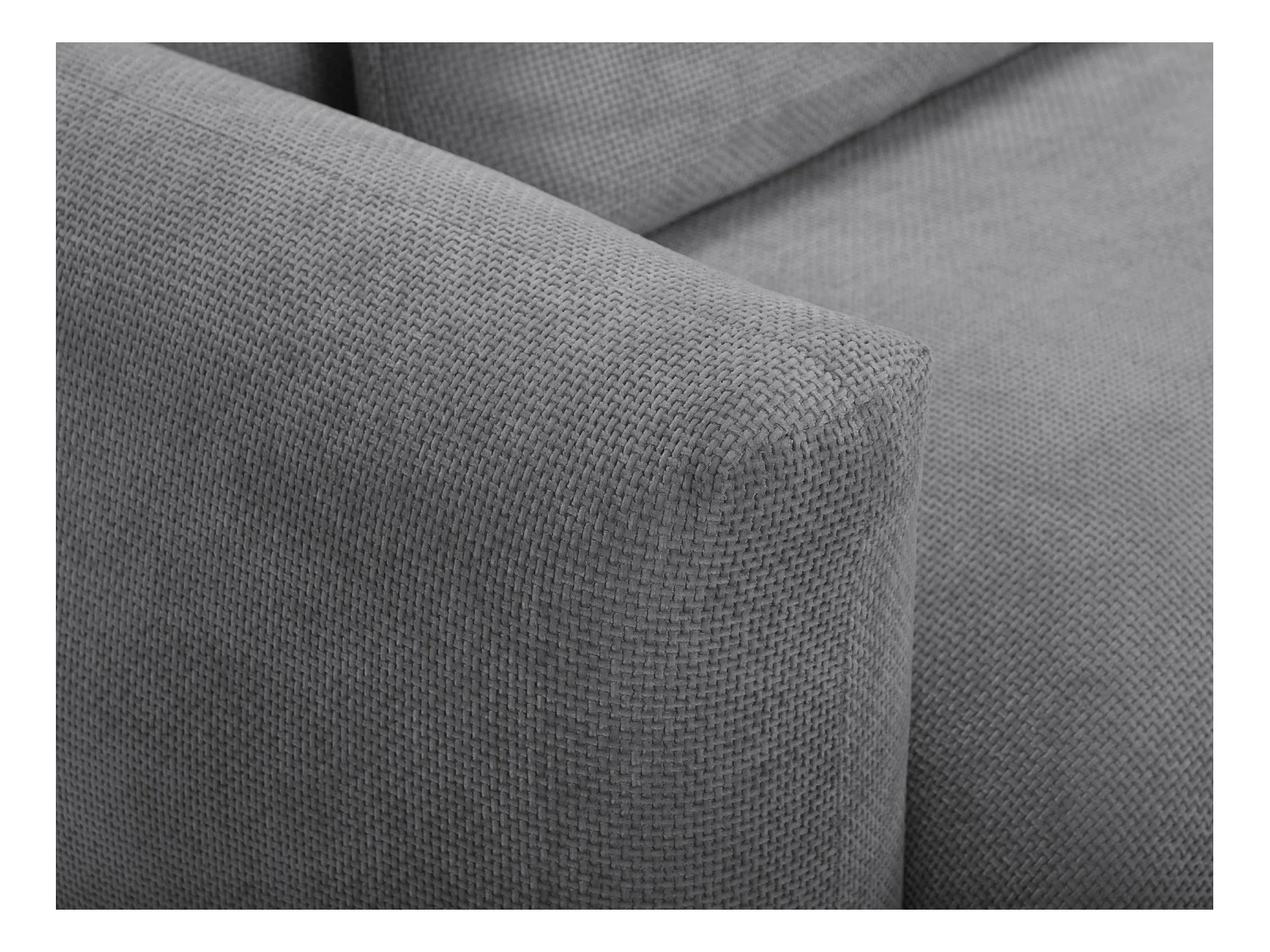 Canapé 3 places en tissu chenille - gris - MIKI