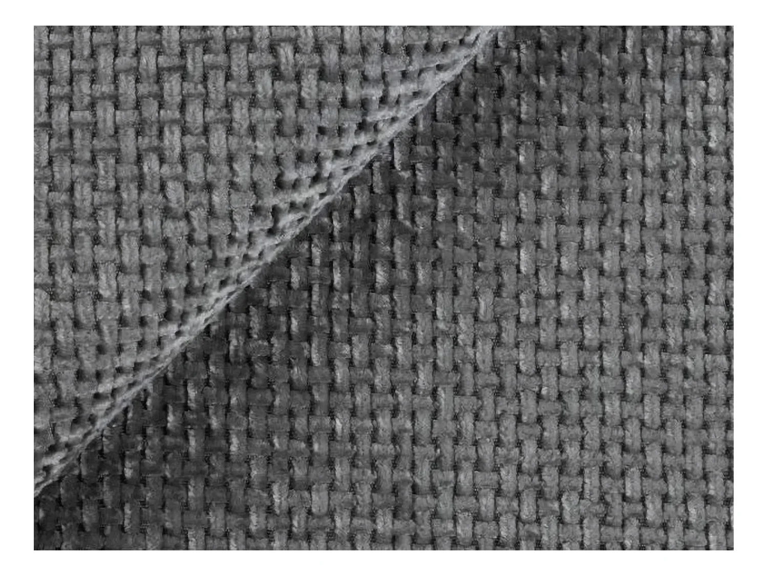 Canapé 3 places en tissu chenille - gris - MIKI