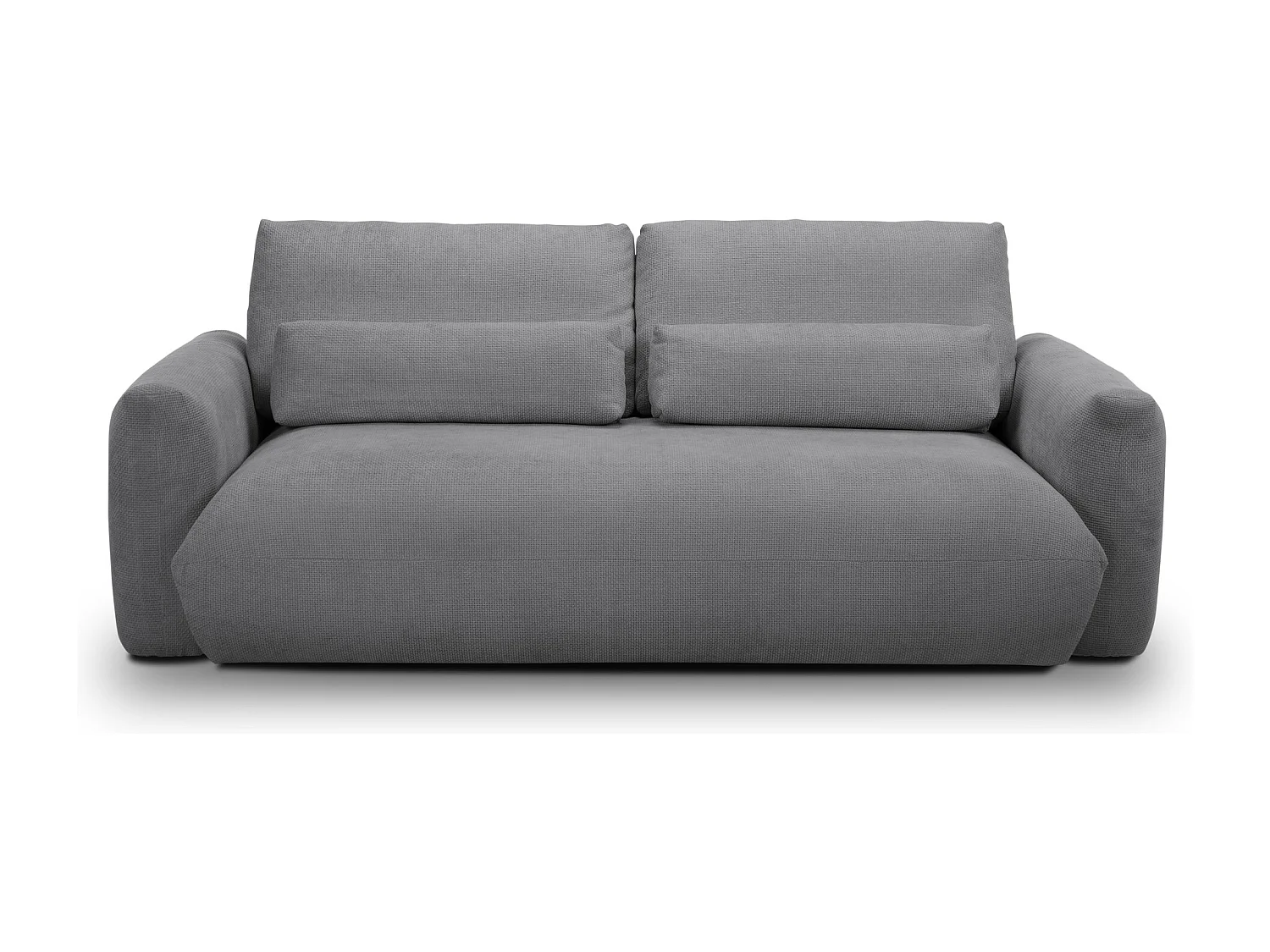 Canapé 3 places en tissu chenille - gris - MIKI