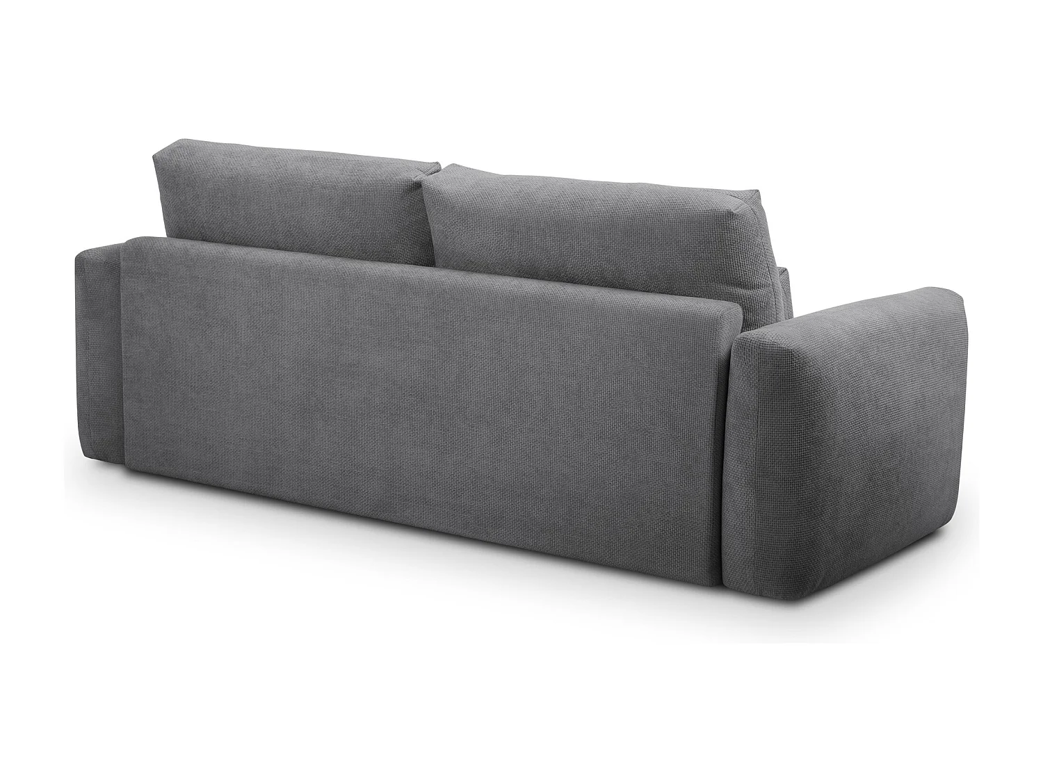 Canapé 3 places en tissu chenille - gris - MIKI