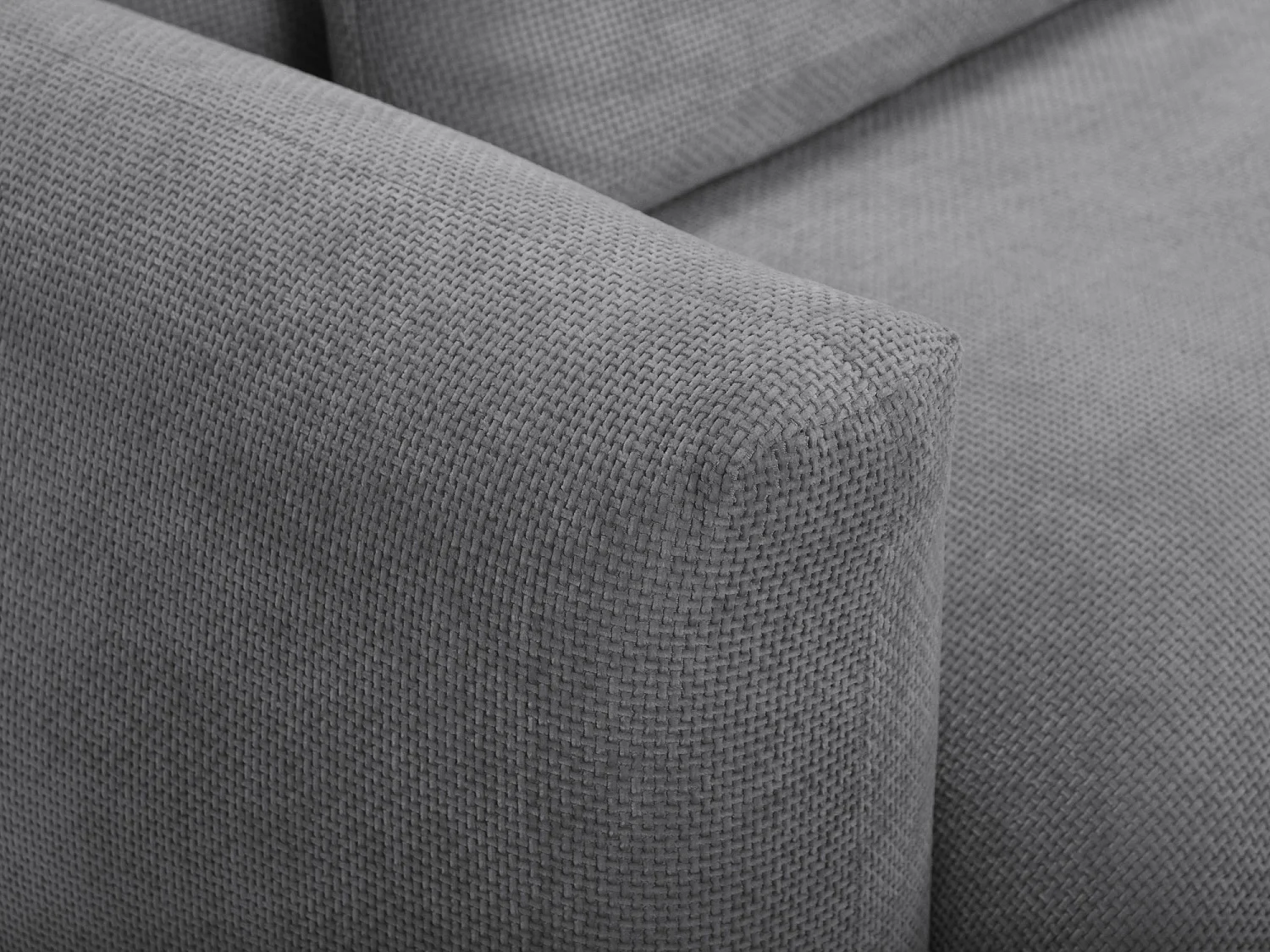 Canapé 3 places en tissu chenille - gris - MIKI