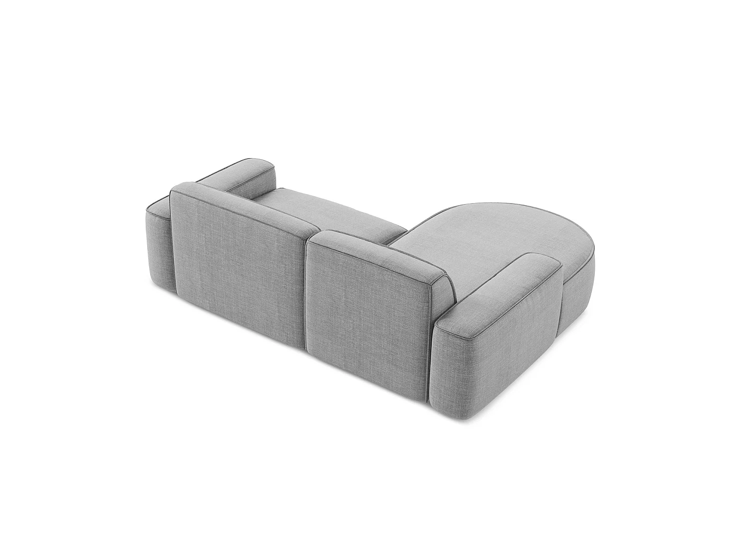 Modulaire hoekbank links van lichtgrijs textuurstof - MELISSA