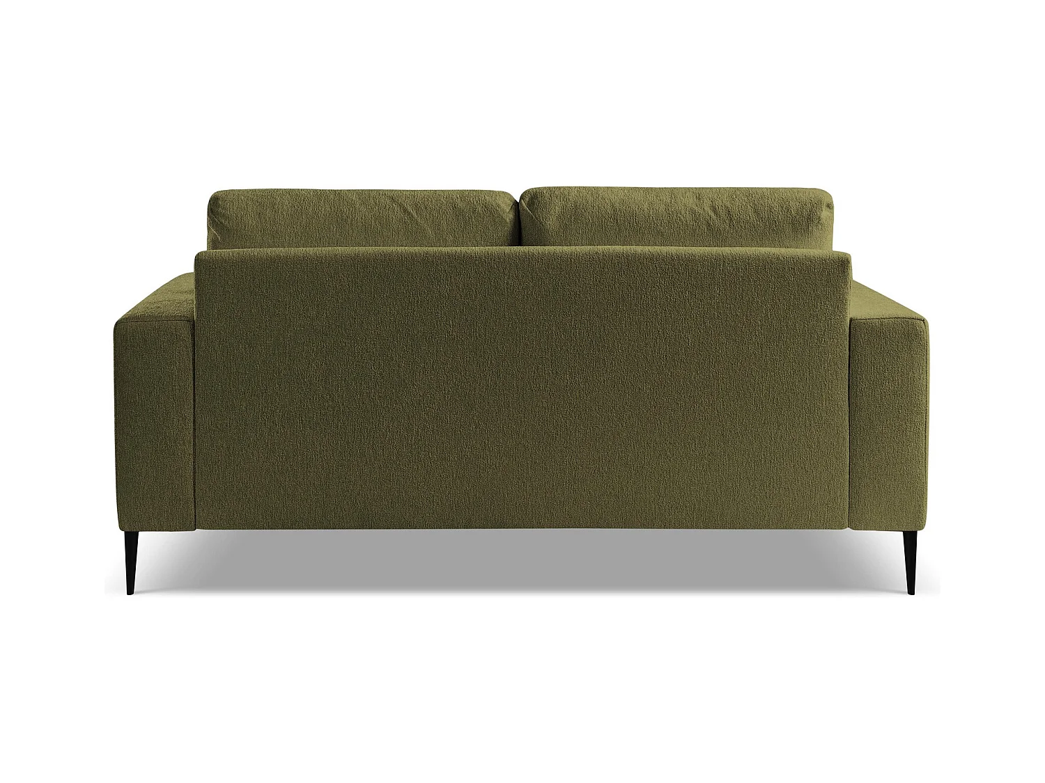 Canapé 2 places en tissu chenille - olive - AKALA