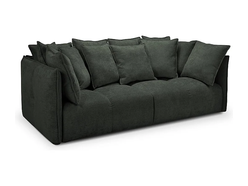 3-Sitzer Sofa - Chenille - Grün - NANA