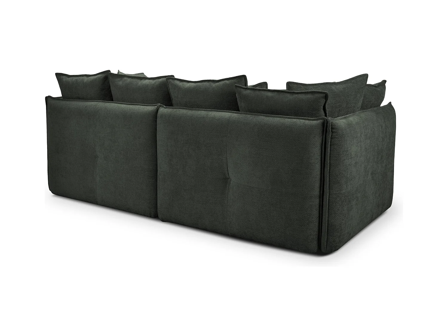 Canapé 3 places en tissu chenille - vert - NANA