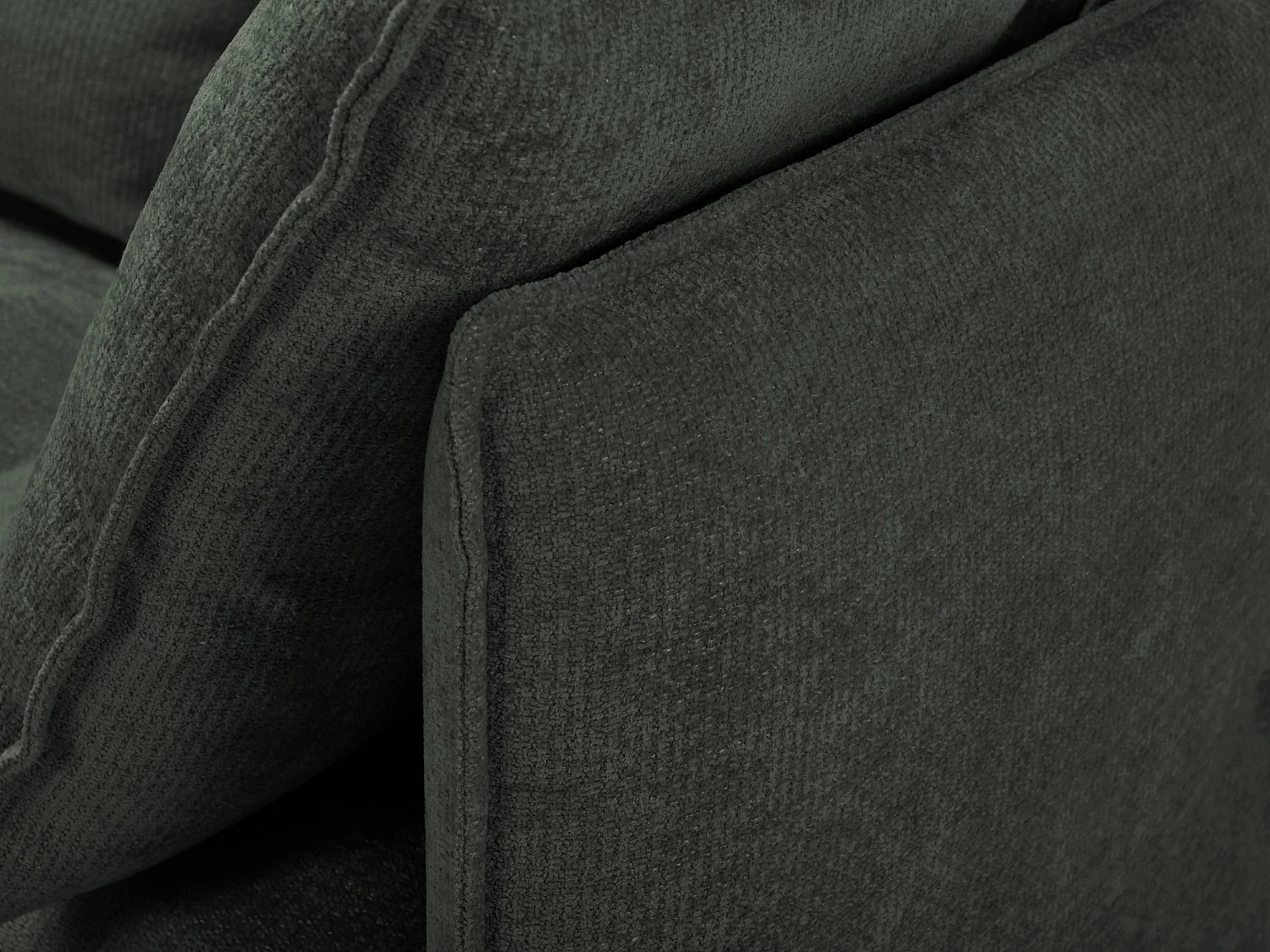 Canapé 3 places en tissu chenille - vert - NANA