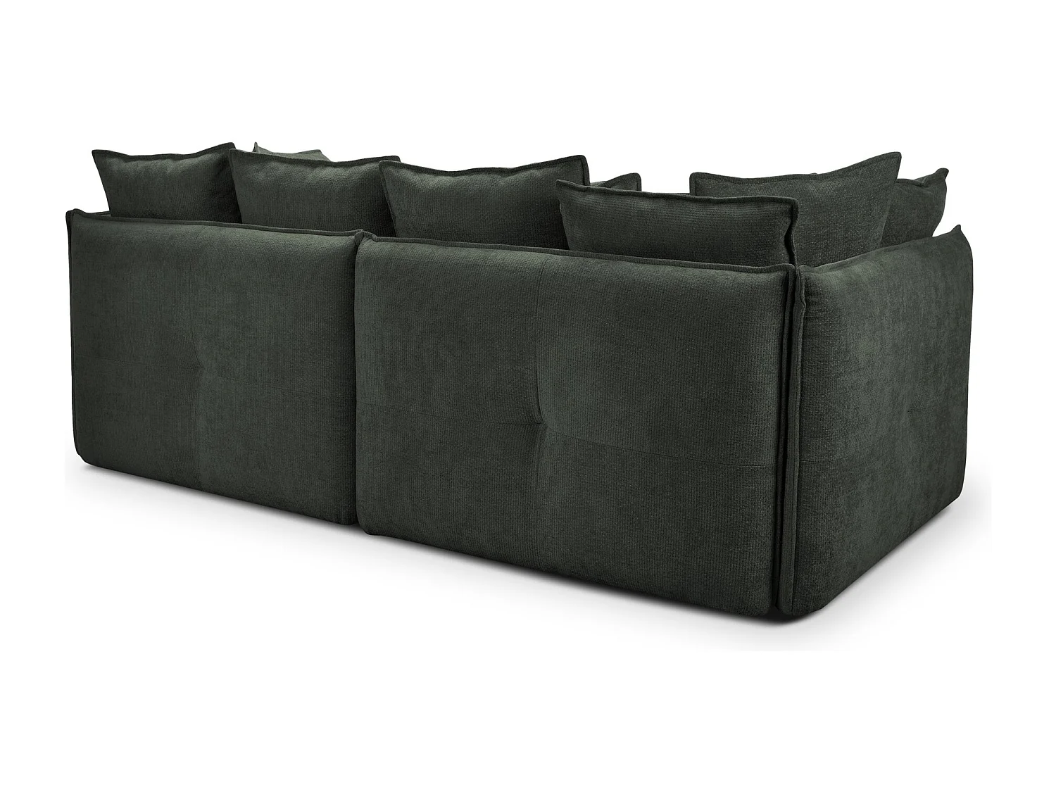 Canapé 3 places en tissu chenille - vert - NANA