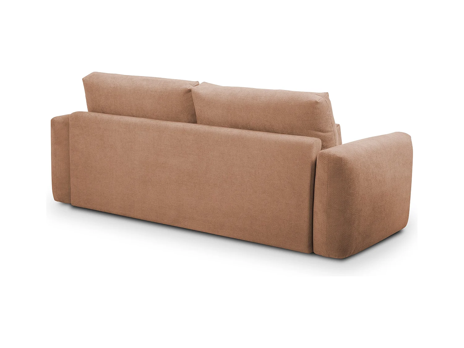 Canapé 3 places en tissu chenille - pêche - MIKI