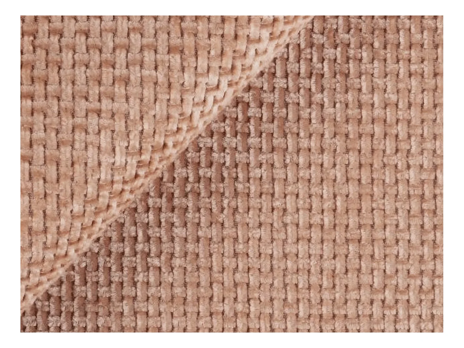 Canapé 3 places en tissu chenille - pêche - MIKI