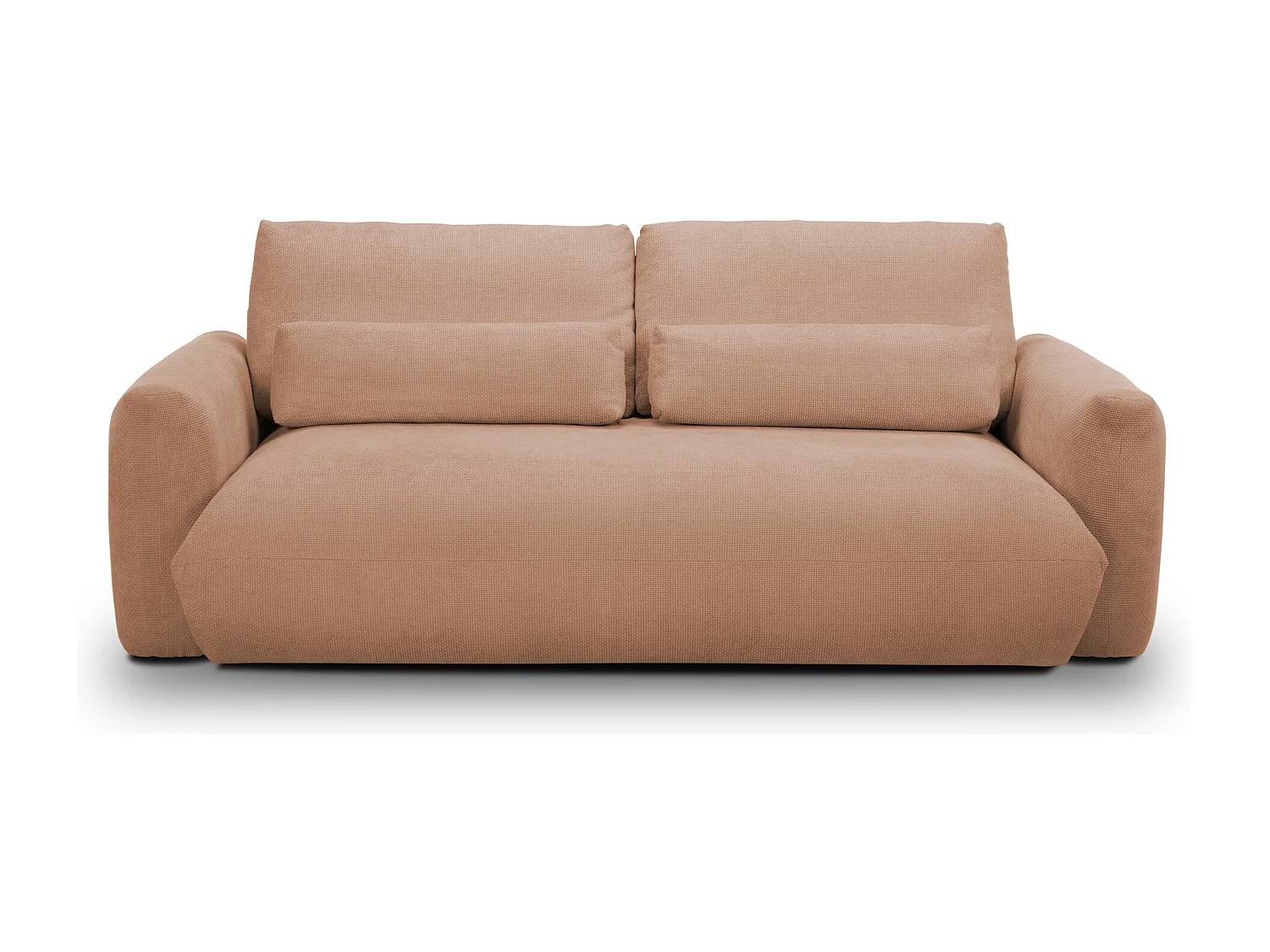 Canapé 3 places en tissu chenille - pêche - MIKI