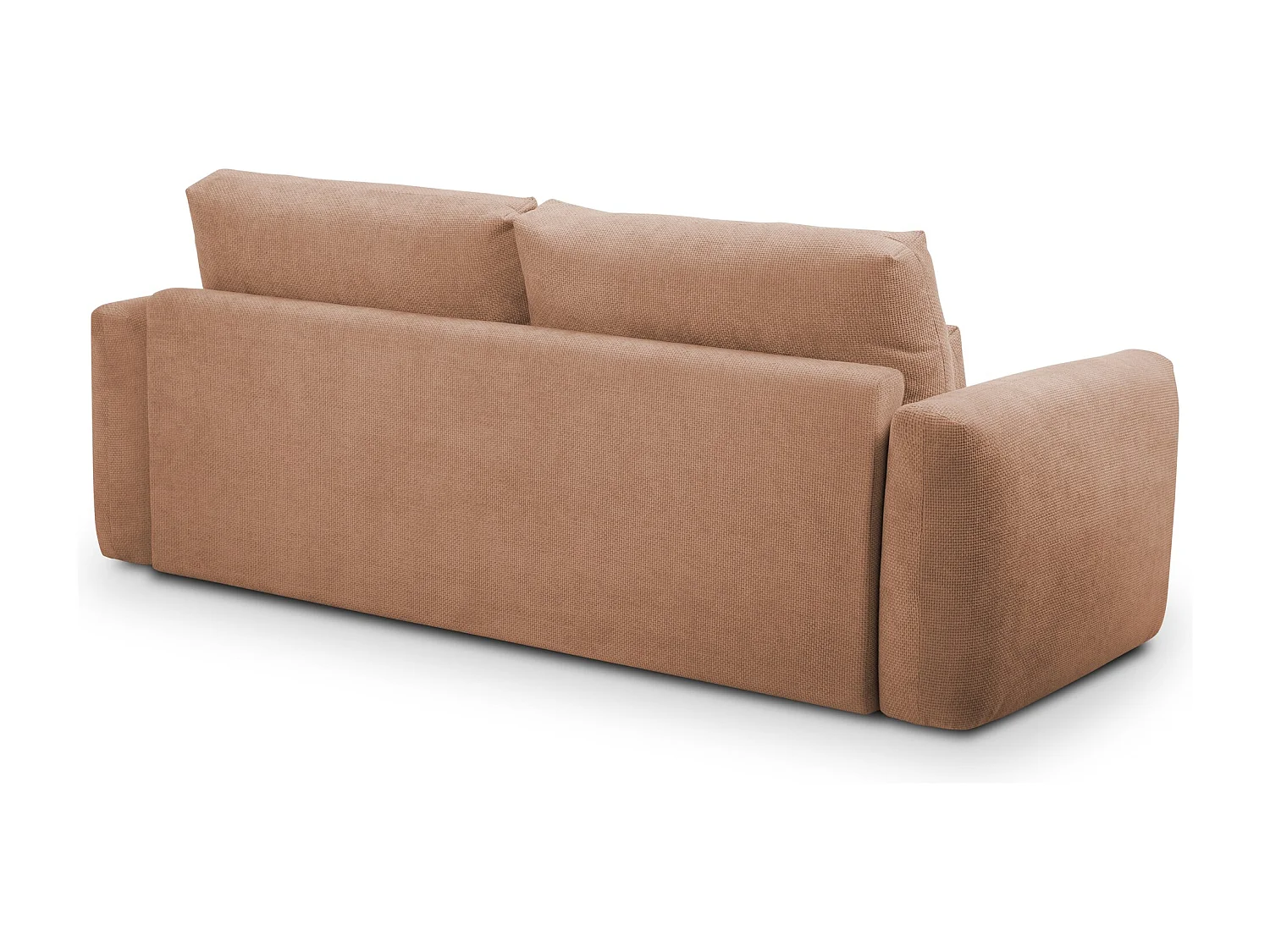 Canapé 3 places en tissu chenille - pêche - MIKI