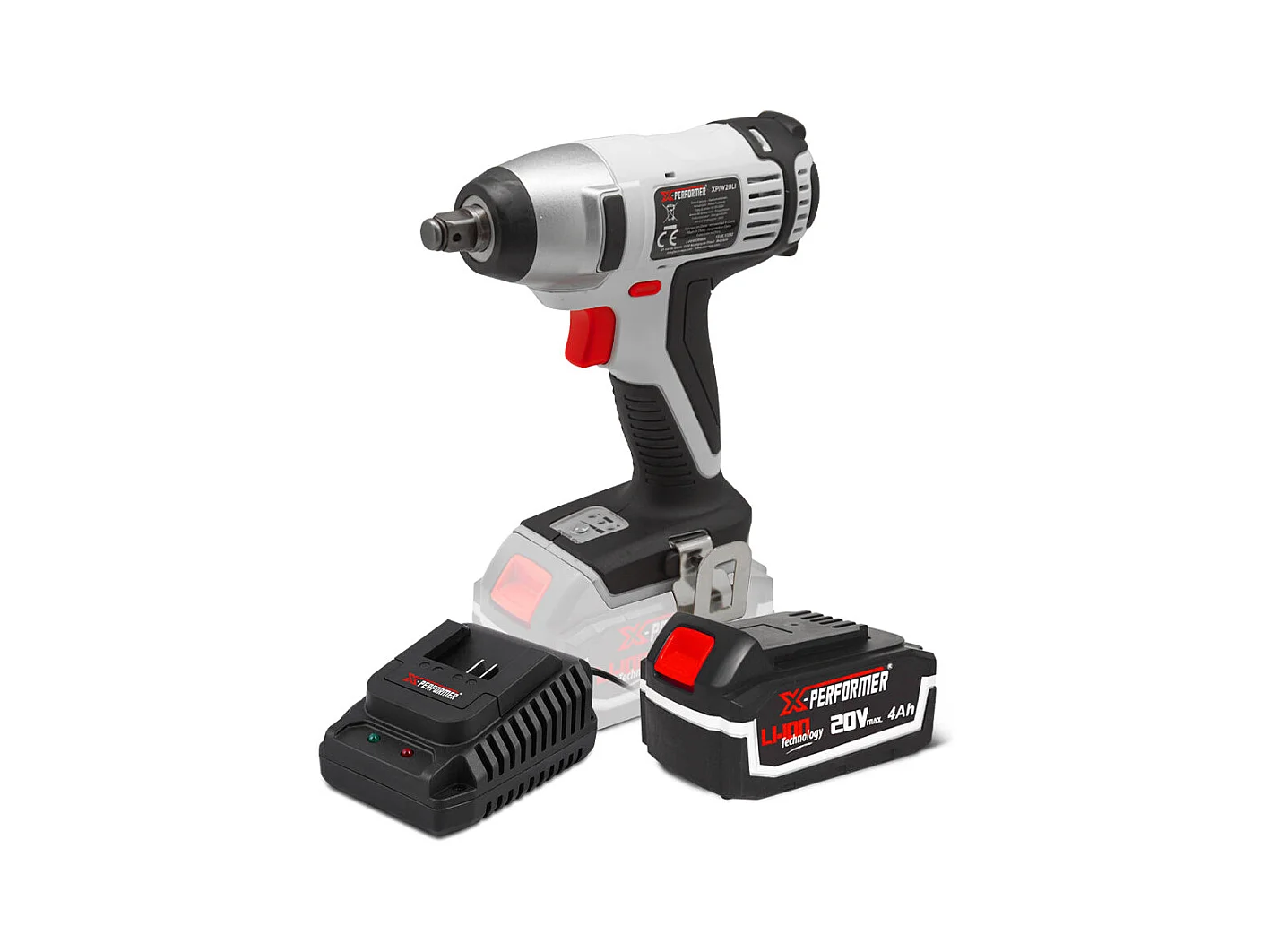 Visseuse à chocs sans fil 20V – 180 Nm – avec batterie 4Ah & chargeur 2H – X-Performer