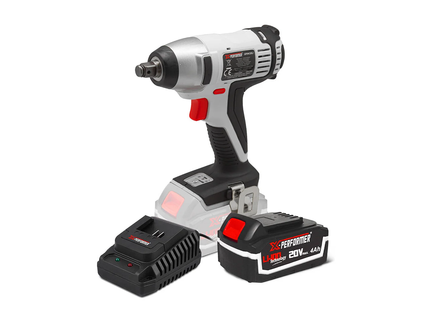Visseuse à chocs sans fil 20V – 180 Nm – avec batterie 4Ah & chargeur 2H – X-Performer