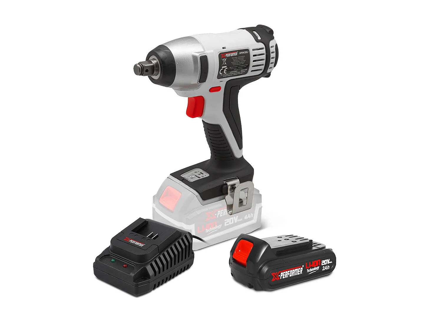 Draadloze slagschroevendraaier 20V X-Performer - 180 Nm - met 2Ah batterij en 1H snellader