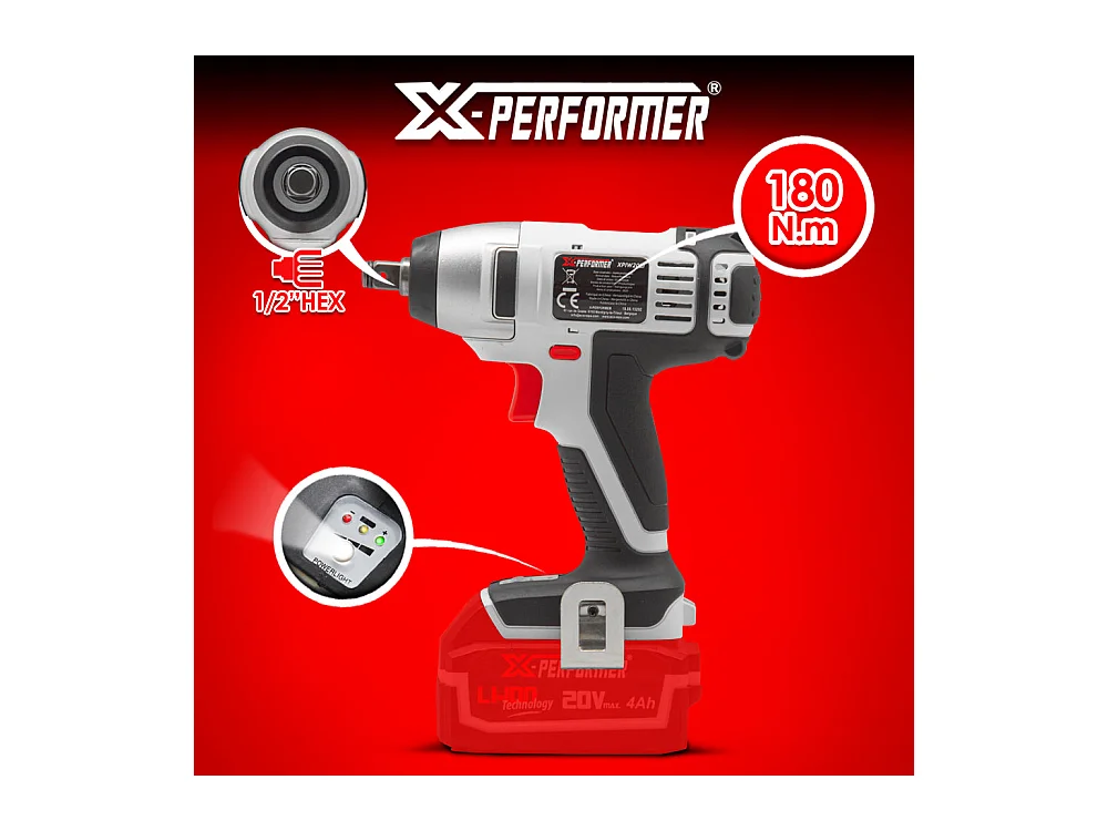 Visseuse à chocs sans fil 20V X-Performer - 180 Nm - Sans batterie