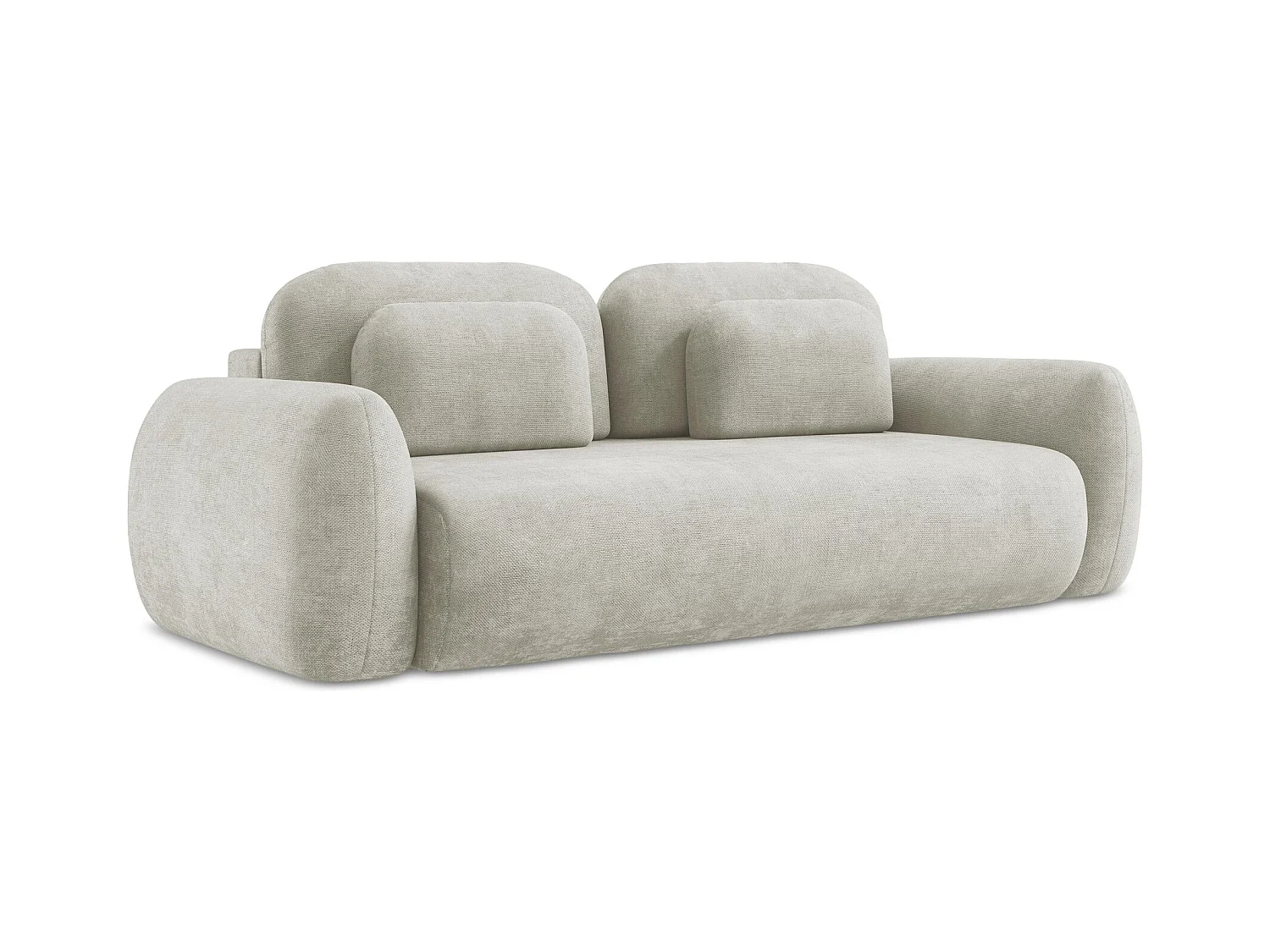 3-Sitzer Sofa mit Schlaffunktion - Chenille - Perle - LOHI