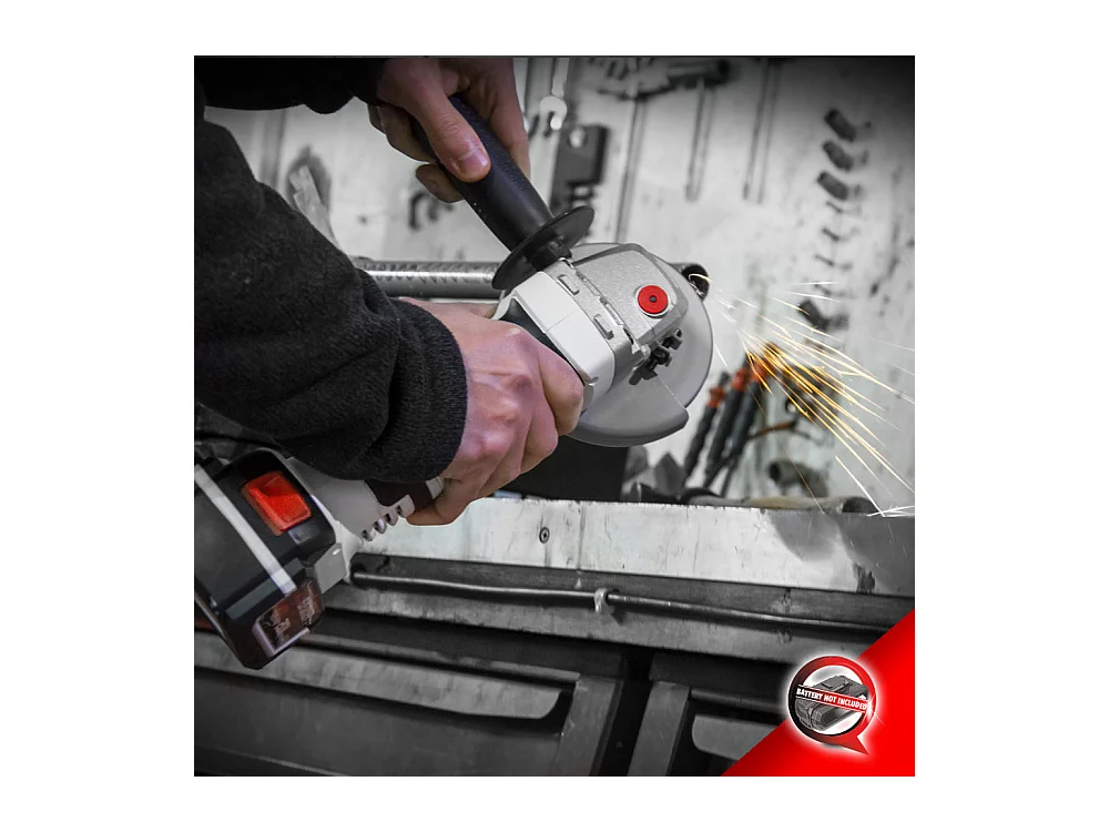 Draadloze haakse slijper 20V - 115 mm - met schijf - zonder batterij of lader - X-Performer