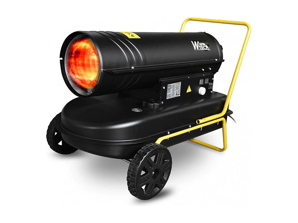 Canon à chaleur diesel 30 KW avec thermostat et roues - WARMTECH