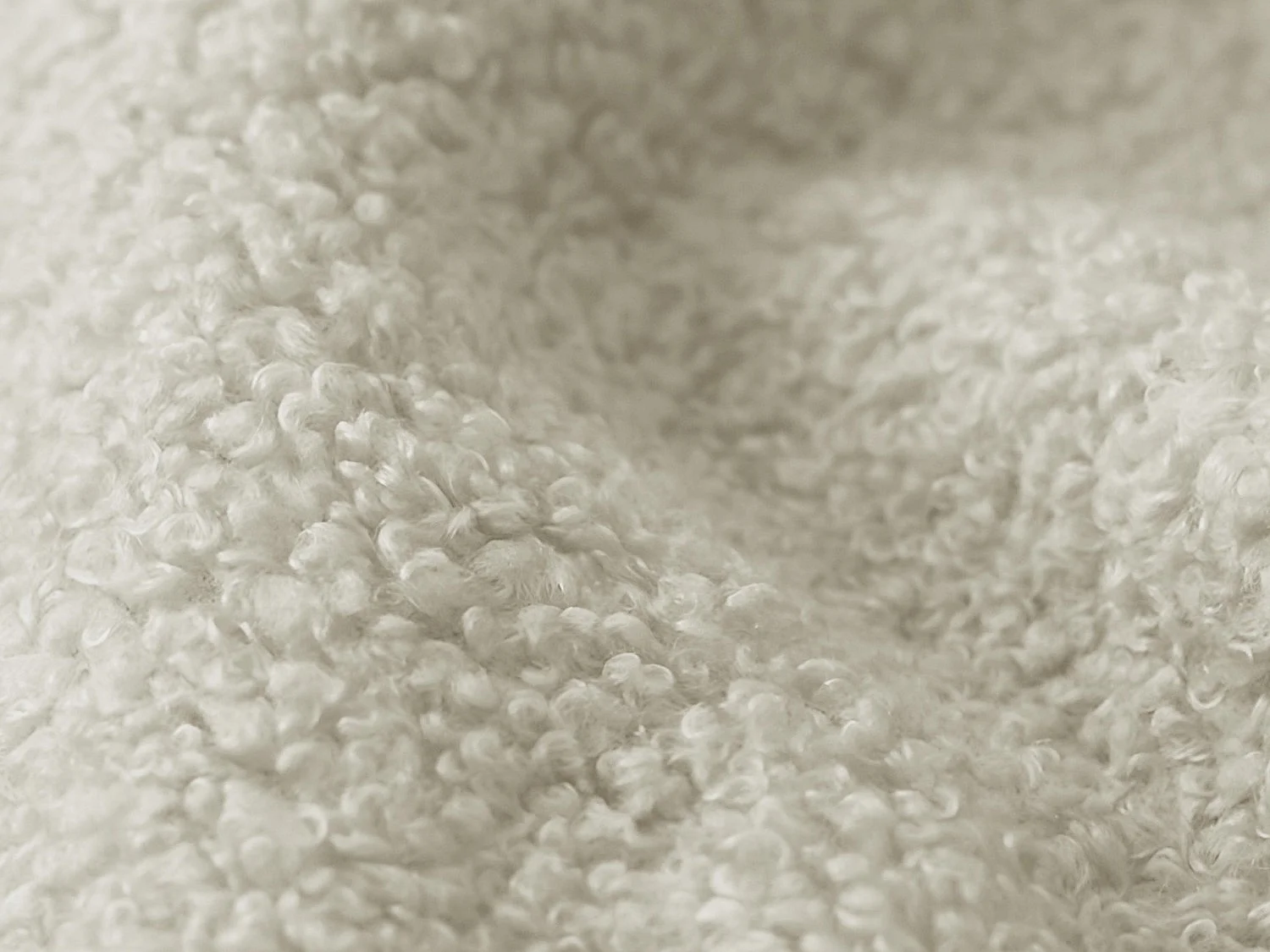 Canapé 3 places convertible en tissu bouclette - beige clair - FERRETTI