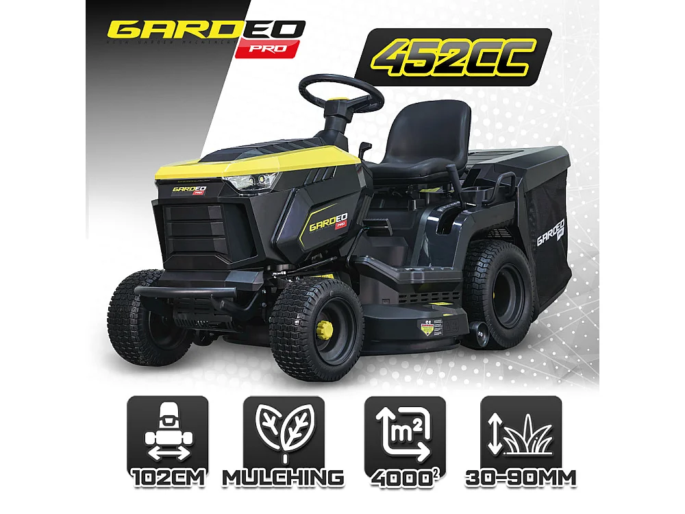 Tracteur tondeuse Gardeo Pro 102 cm, 452 cc (9,2 kW), bac 280 L, fonction mulching