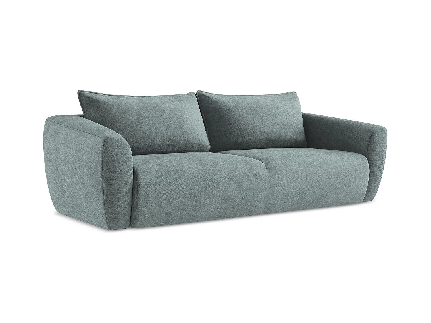 Canapé 3 places convertible en tissu texturé - jeans - GUAVA