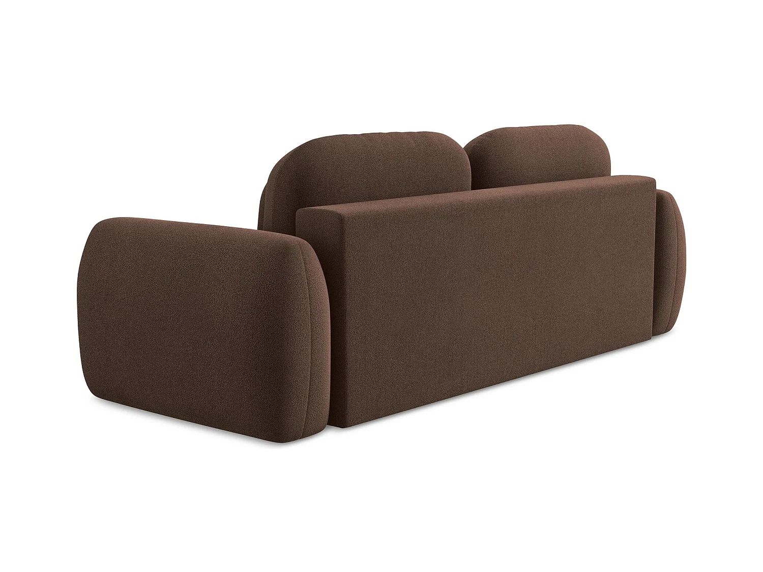 Canapé 3 places convertible en tissu bouclette - taupe - PELE