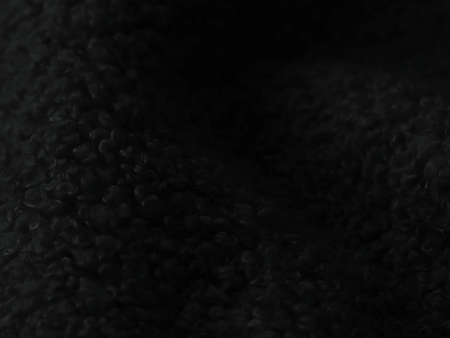 Canapé 3 places convertible en tissu bouclette - noir - GINOSA
