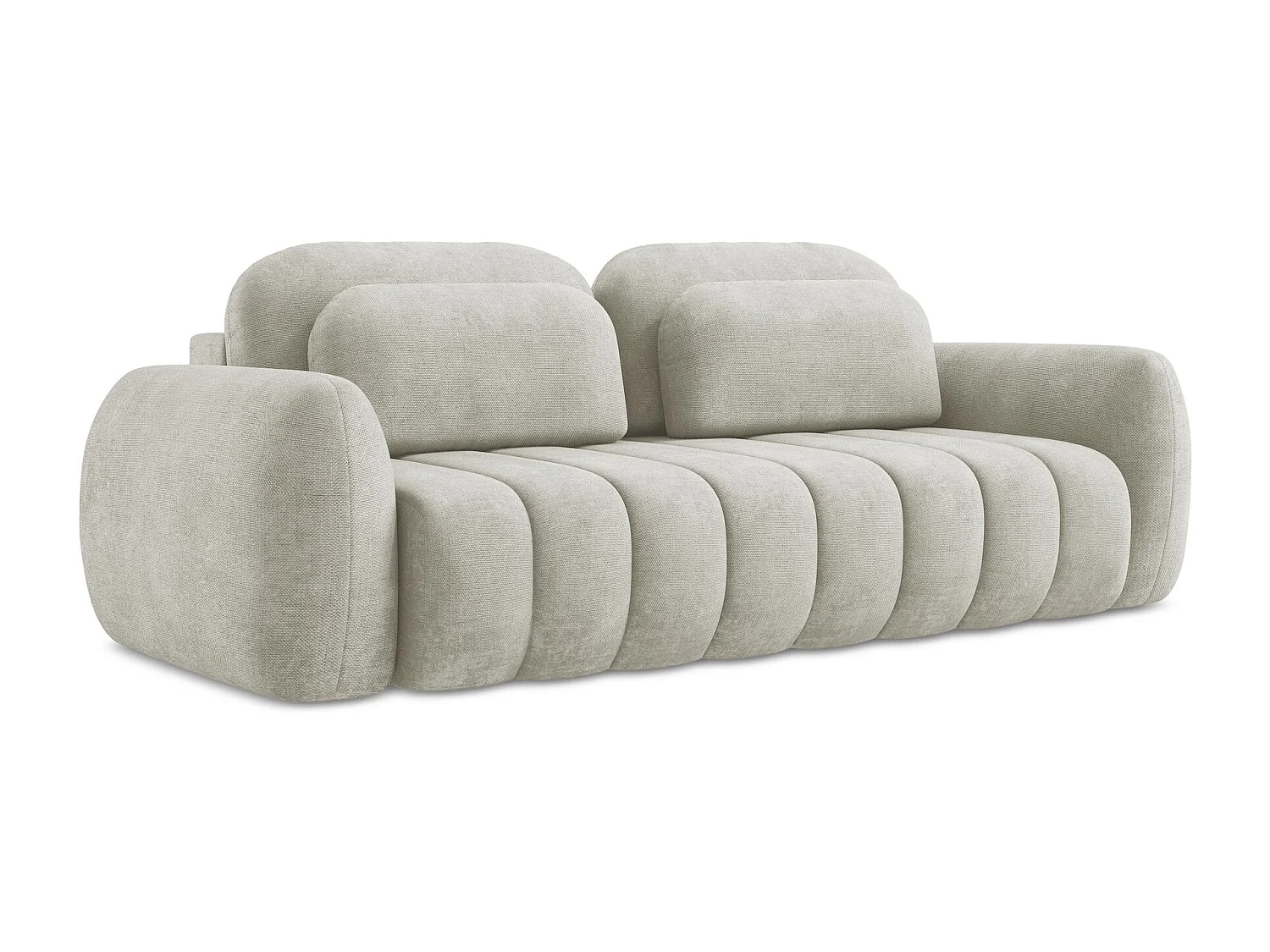 3-Sitzer Sofa mit Schlaffunktion - Chenille - Perle - PELE