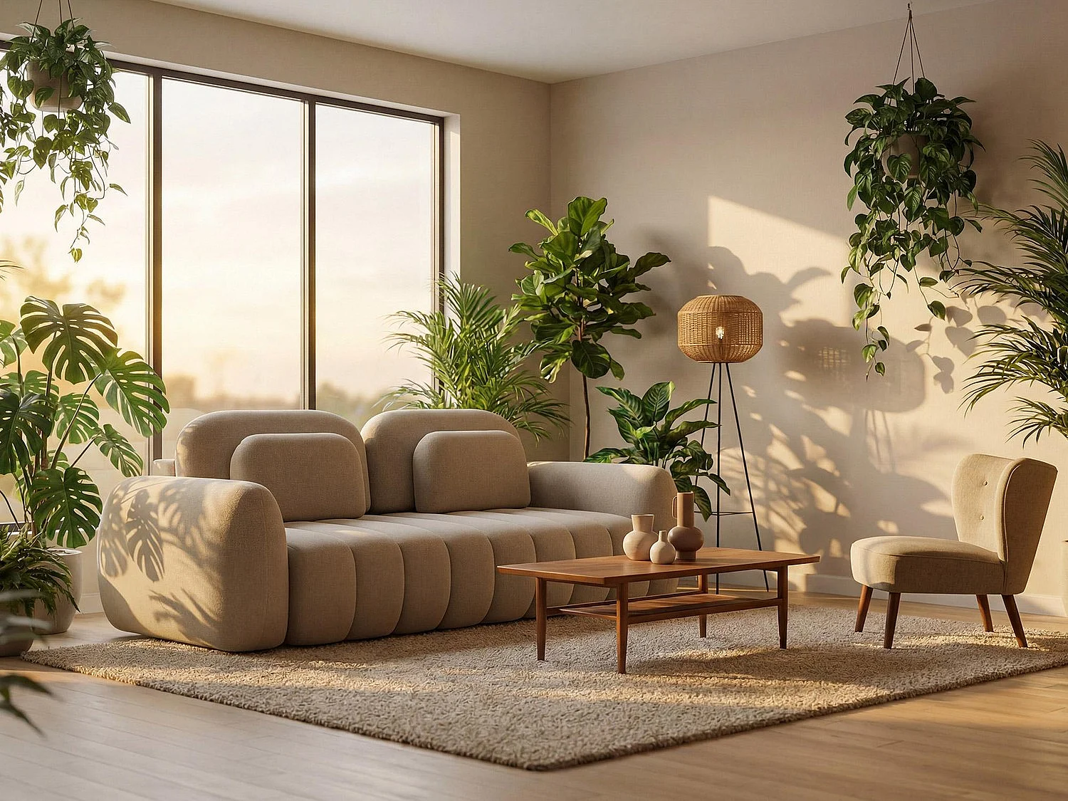 3-Sitzer Sofa mit Schlaffunktion - Chenille - Perle - PELE