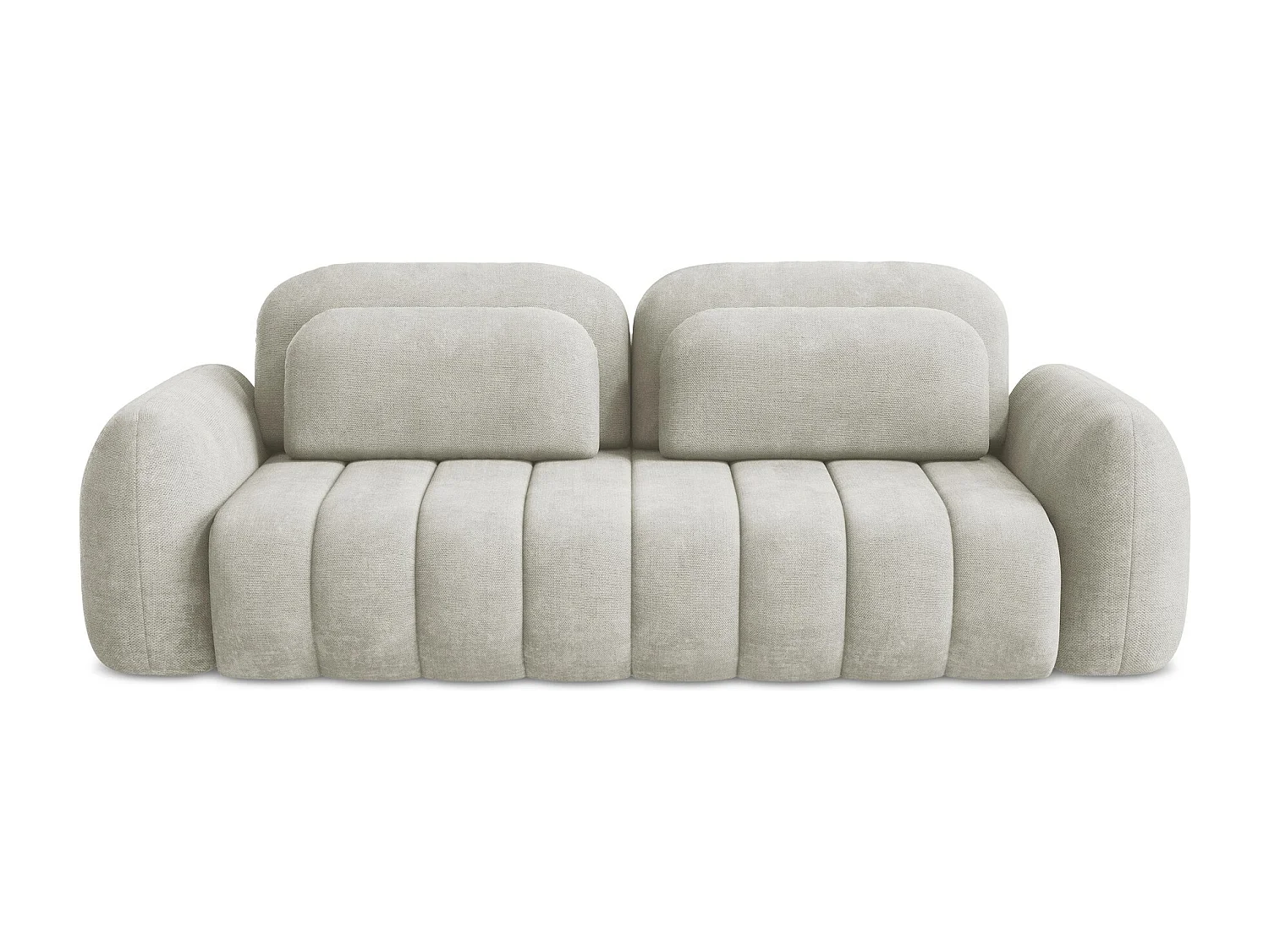 3-Sitzer Sofa mit Schlaffunktion - Chenille - Perle - PELE
