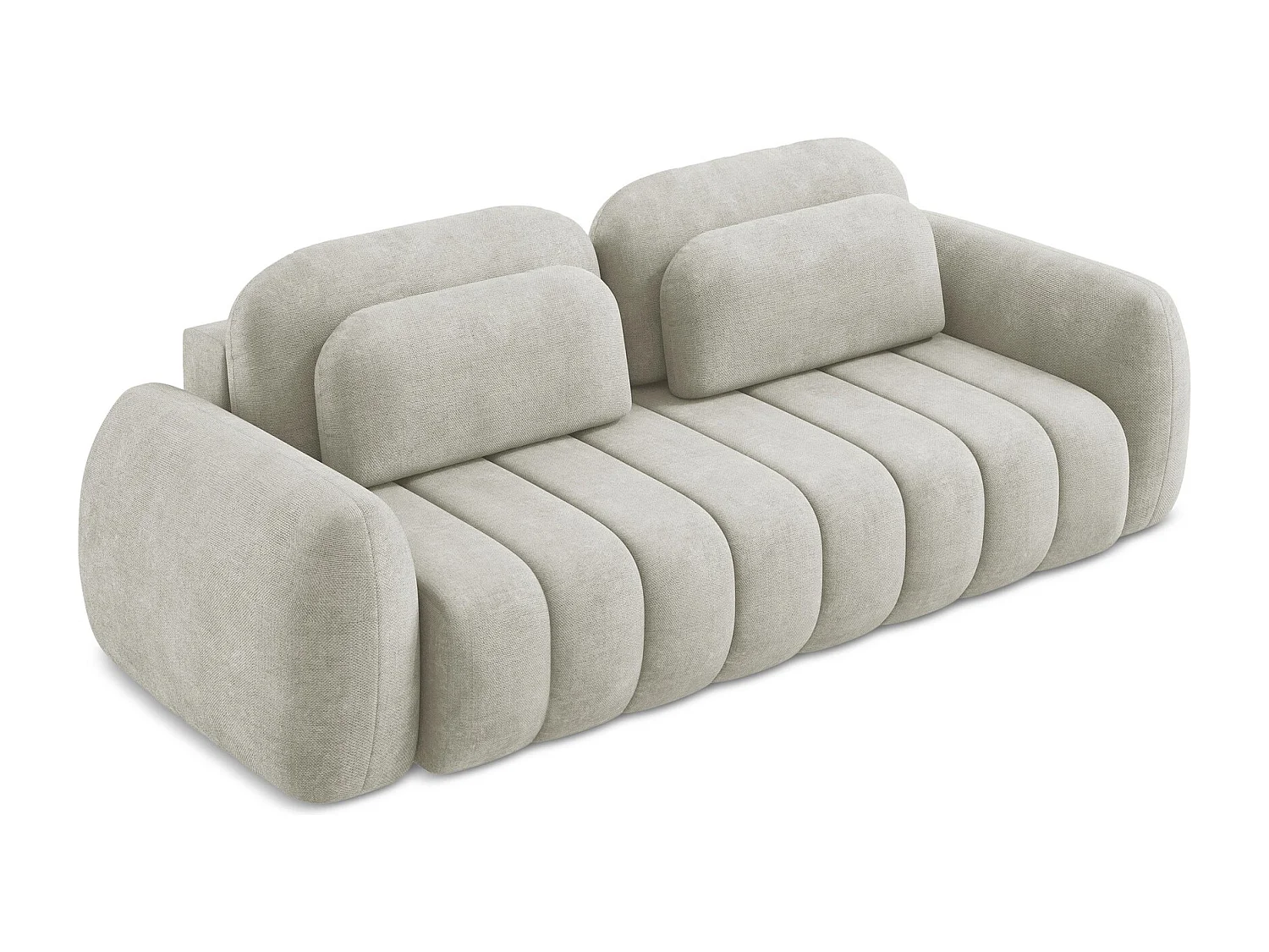 3-Sitzer Sofa mit Schlaffunktion - Chenille - Perle - PELE