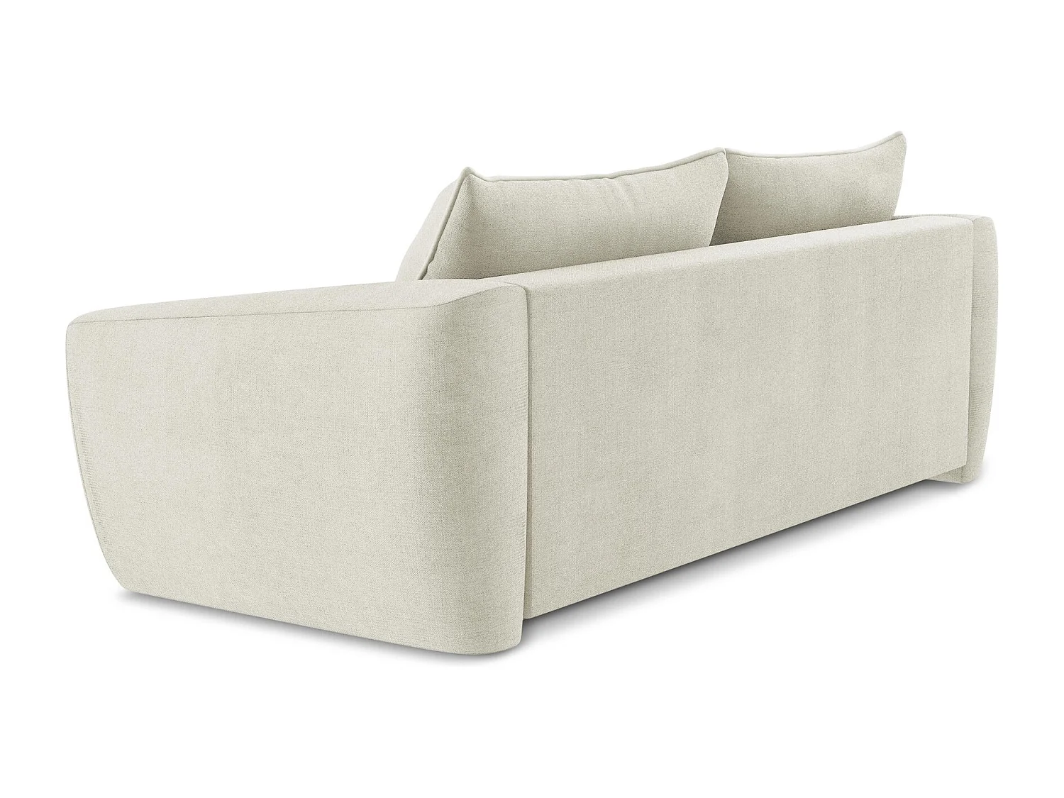 Canapé 3 places convertible en tissu texturé - beige - GUAVA