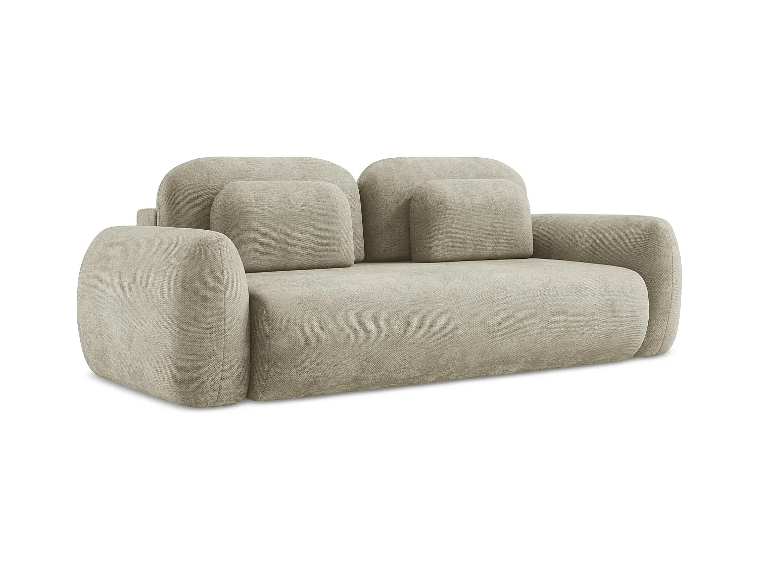3-Sitzer Sofa mit Schlaffunktion - Chenille - Beige - LOHI