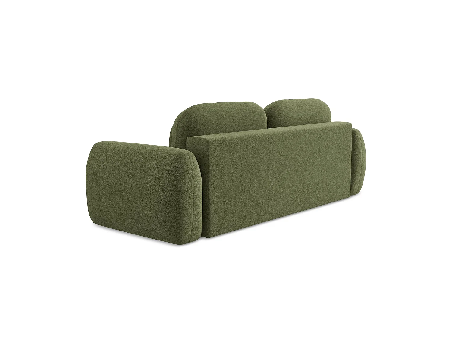 Driezits-slaapbank van groente bouclé - FERRETTI