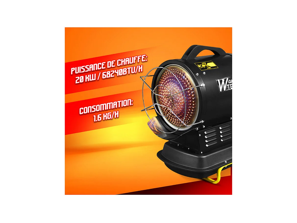 Canon à chaleur infrarouge diesel ou pétrole Warm Tech 20 kW - 68240 BTU/H