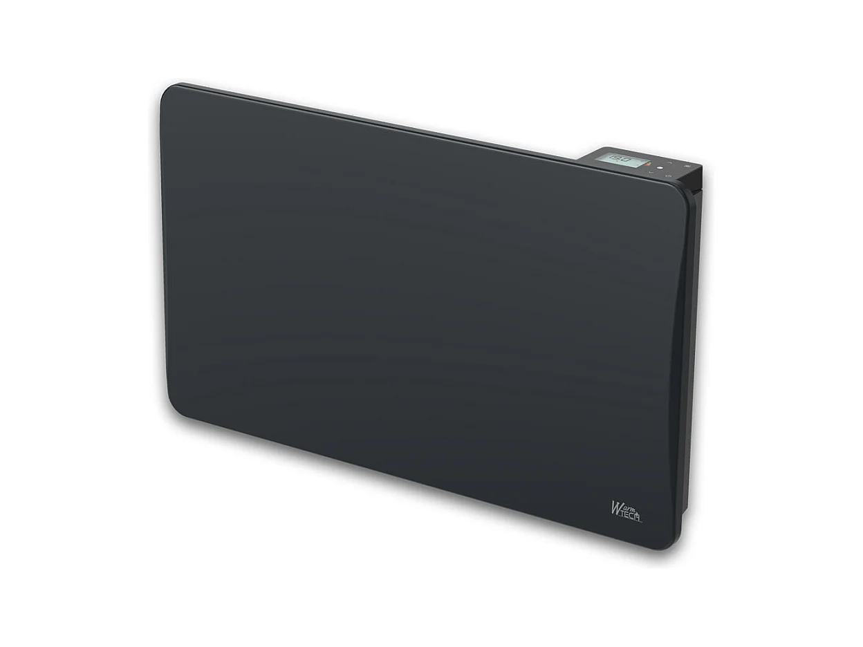 Radiateur à inertie céramique 1500 W mural – Noir – Thermostat LCD