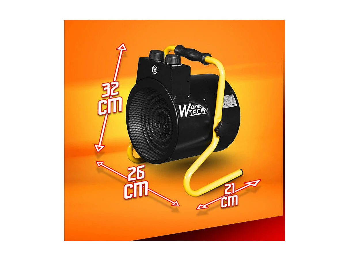 Chauffage d'atelier Warmtech 3000 W avec thermostat