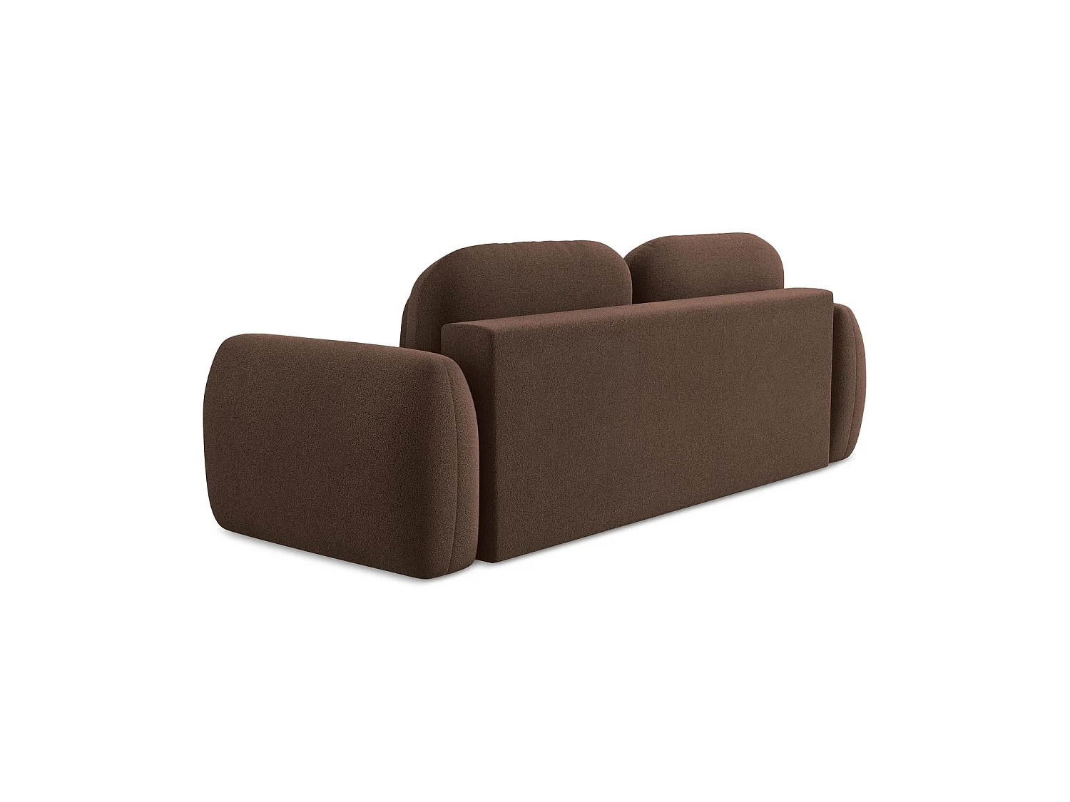 Canapé 3 places convertible en tissu bouclette - taupe - FERRETTI