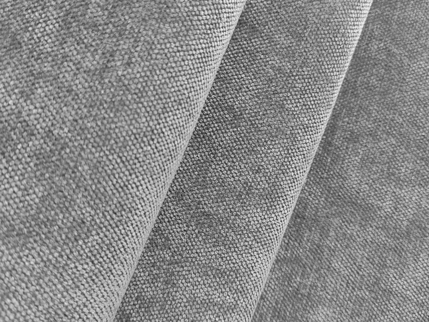 Canapé 3 places convertible en tissu chenille - gris clair - LOHI