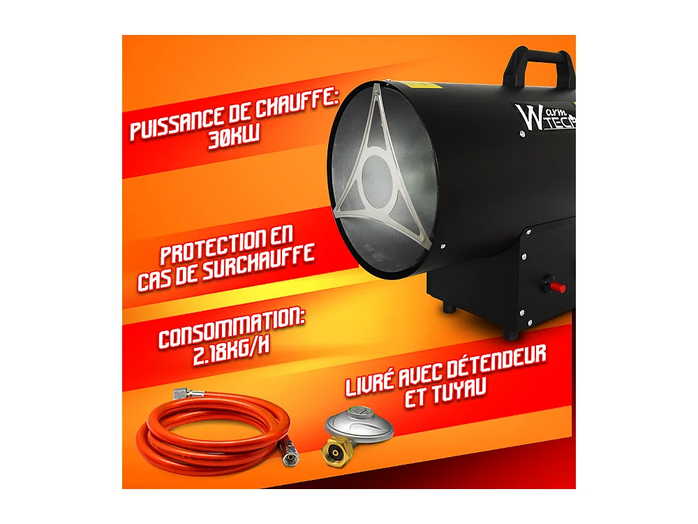 Canon à chaleur au gaz propane 30 KW - WARMTECH