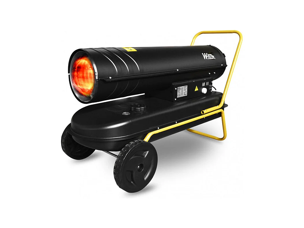 Diesel-warmtekanon 50 kW met thermostaat en wielen - WARMTECH