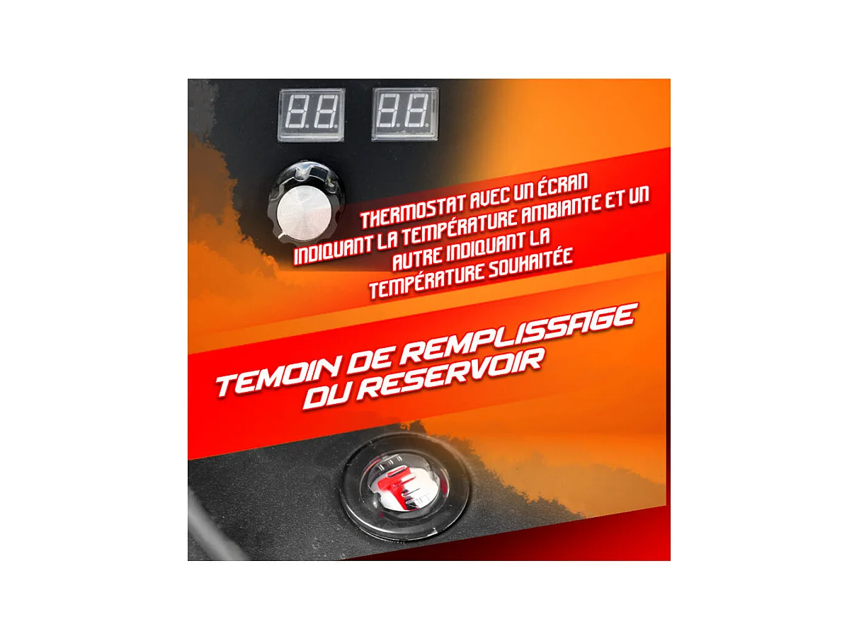 Diesel-warmtekanon 50 kW met thermostaat en wielen - WARMTECH