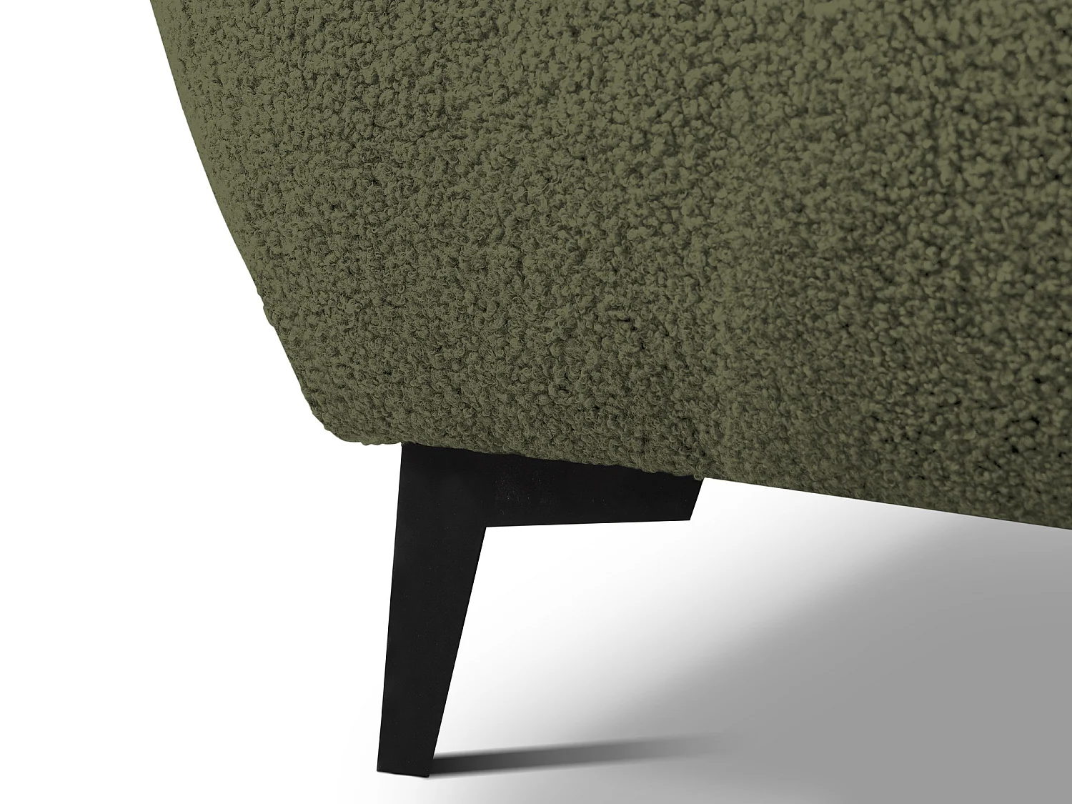 Lit rembourré avec rangement 177 x 223 - en Bouclé - vert - MAKAPU